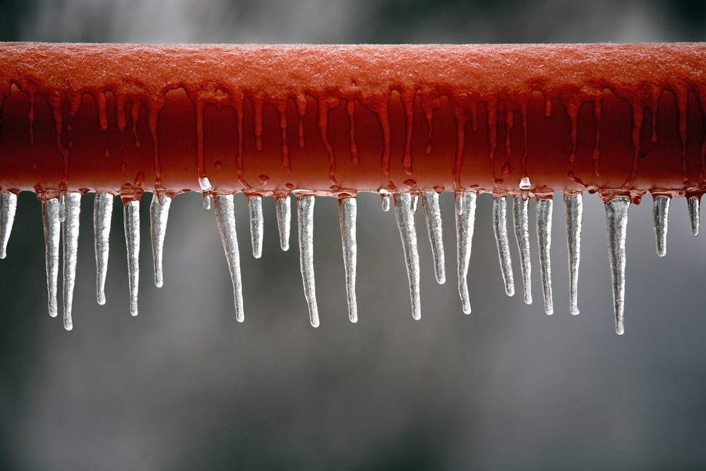 Frozen pipes near Katy, TX