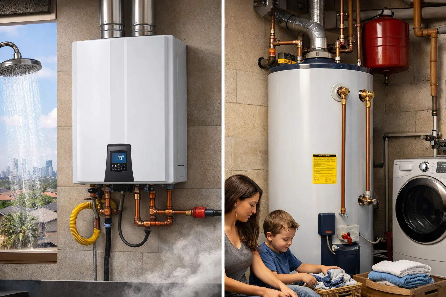 Tankless vs. Traditional Water Heaters